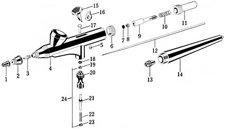 Lenz Arts - Art Materials -> Richpen Airbrushes -> Apollo Parts